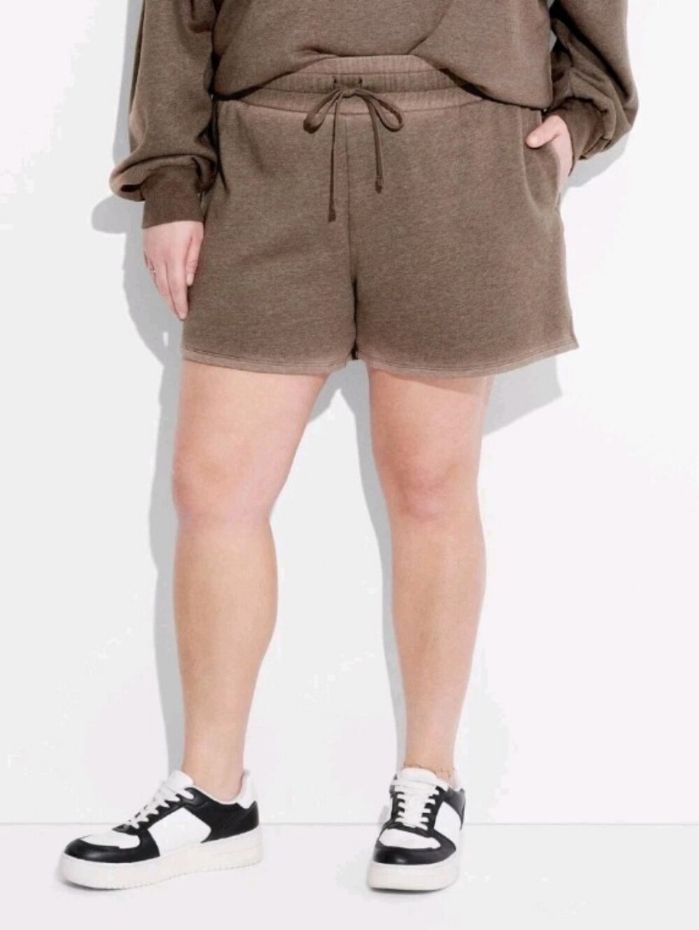 Wild-fable Women's Pewter Mineral Wash Perfect Fleece Shorts S NWT